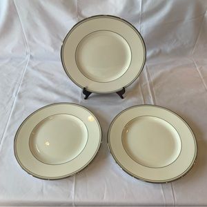 3 Federal Platinum Slate (Grey) Plates by LENOX
